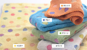 【優質名牌日本製今治毛巾】 甘撚糸 x 彩色波點系列：套在手臂的嬰兒頭枕【按重量計算運費】